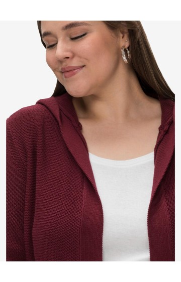 Sheego puuvillane kapuutsiga kardigan