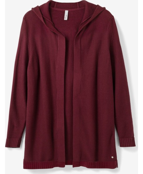 Sheego puuvillane kapuutsiga kardigan