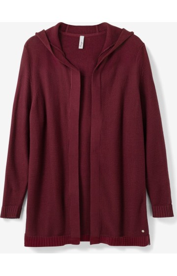 Sheego puuvillane kapuutsiga kardigan