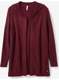 Sheego puuvillane kapuutsiga kardigan
