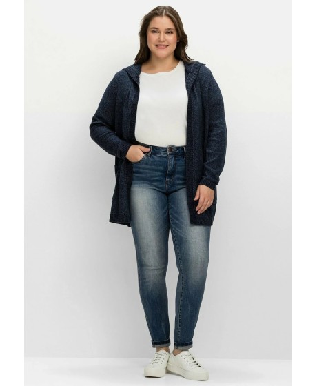 Sheego puuvillane kapuutsiga kardigan