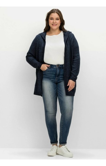 Sheego puuvillane kapuutsiga kardigan