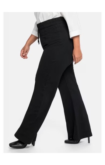 Sheego kõrge vöökohaga kootud vabaaja püksid