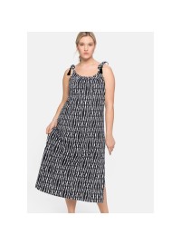 Sheego ühevärviline puuvillane trikotaažkleit