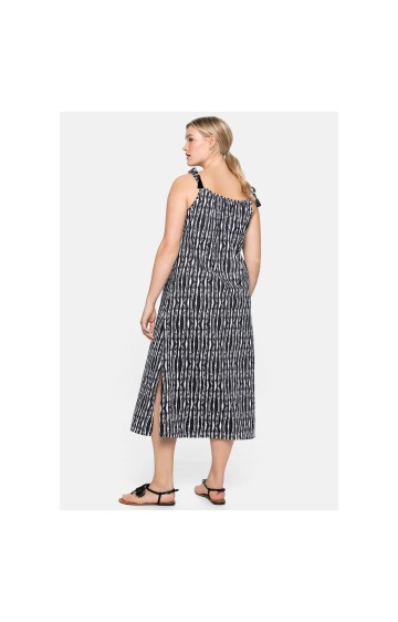 Sheego ühevärviline puuvillane trikotaažkleit