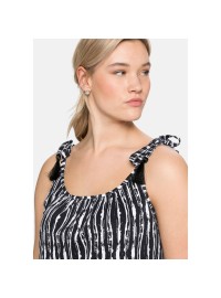 Sheego ühevärviline puuvillane trikotaažkleit