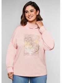 Sheego kõrge kraega trikookangast pluus