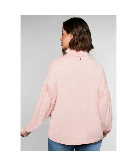 Sheego kõrge kraega trikookangast pluus