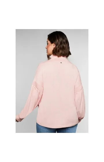 Sheego kõrge kraega trikookangast pluus