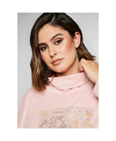 Sheego kõrge kraega trikookangast pluus