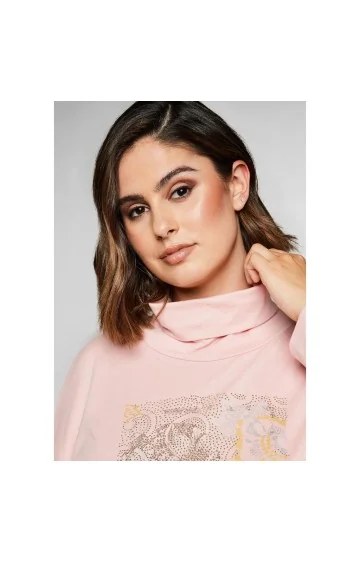 Sheego kõrge kraega trikookangast pluus