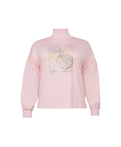 Sheego kõrge kraega trikookangast pluus