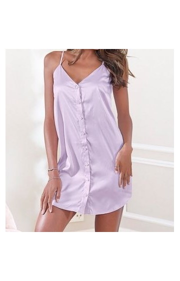 Vivance öösärk läikivast lillast satiinist