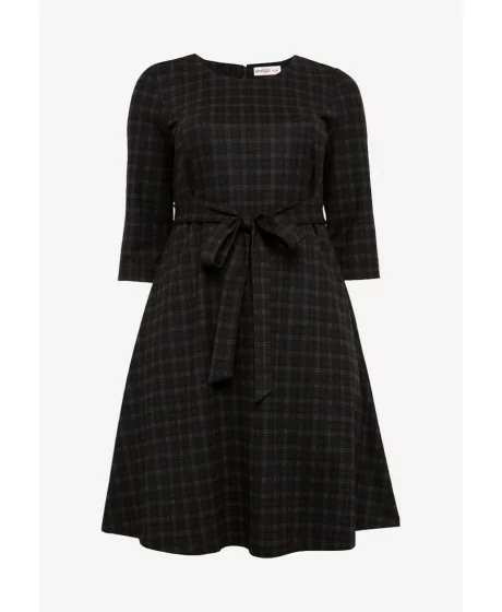 Sheego ruuduline kleit küljetaskutega