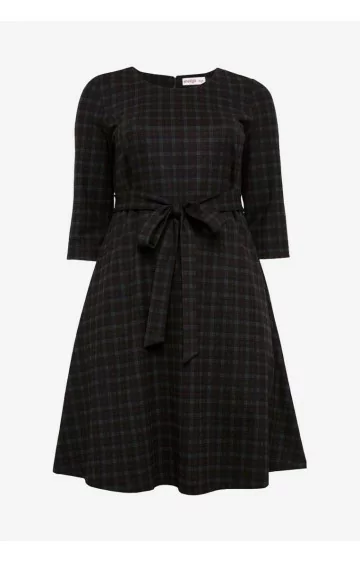 Sheego ruuduline kleit küljetaskutega