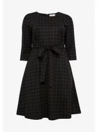 Sheego ruuduline kleit küljetaskutega