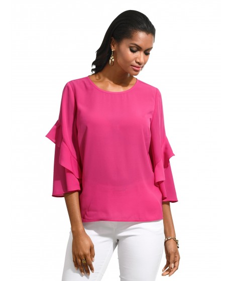 ALBA MODA pluus poolpikkade kulmuhõlmadega