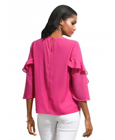 ALBA MODA pluus poolpikkade kulmuhõlmadega