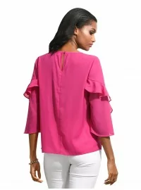 ALBA MODA pluus poolpikkade kulmuhõlmadega