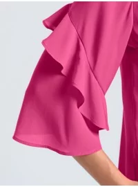 ALBA MODA pluus poolpikkade kulmuhõlmadega