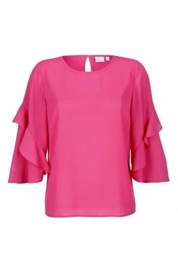 ALBA MODA pluus poolpikkade kulmuhõlmadega