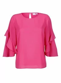 ALBA MODA pluus poolpikkade kulmuhõlmadega