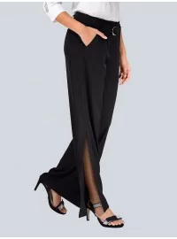 Pikad, elegantsed ALBA MODA püksid suurte lõikudega