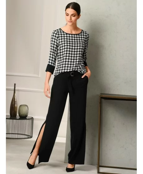 Pikad, elegantsed ALBA MODA püksid suurte lõikudega