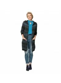 MONA jacquard-kootud kampsun kapuutsi ja taskutega