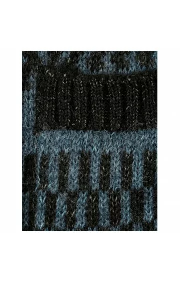 MONA jacquard-kootud kampsun kapuutsi ja taskutega