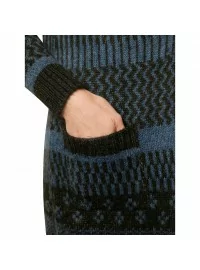 MONA jacquard-kootud kampsun kapuutsi ja taskutega