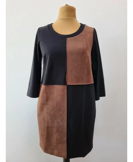 AMY VERMONT trikotaažist kleit taskutega ja kunstnahast