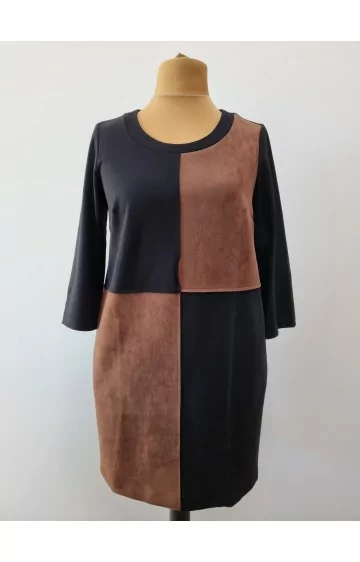 AMY VERMONT trikotaažist kleit taskutega ja kunstnahast