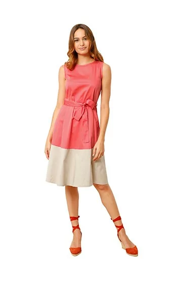 Kahevärviline puuvillane kleit AMY VERMONT