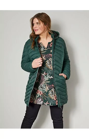 Janet & Joyce ekstra kerge tikitud jope kapuutsiga