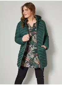 Janet & Joyce ekstra kerge tikitud jope kapuutsiga