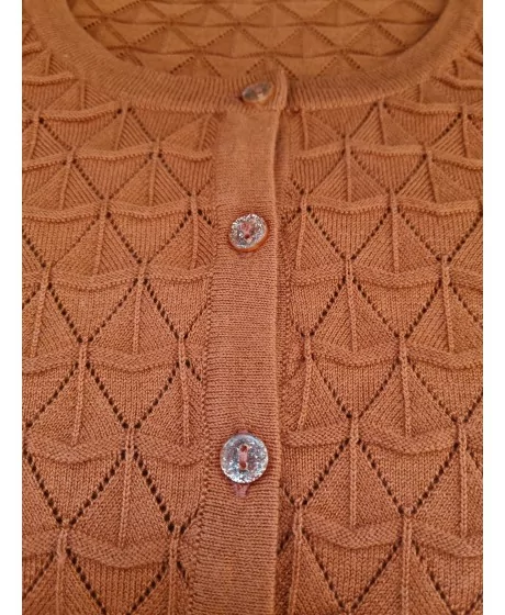 Janet & Joyce'i lühike ümmarguse kaelusega kampsun