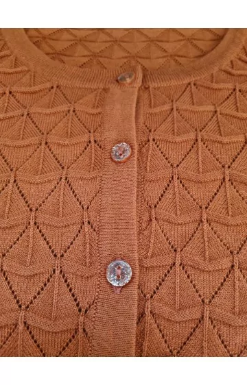 Janet & Joyce'i lühike ümmarguse kaelusega kampsun