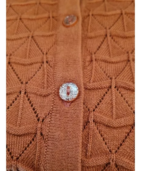 Janet & Joyce'i lühike ümmarguse kaelusega kampsun