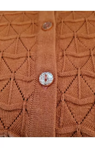 Janet & Joyce'i lühike ümmarguse kaelusega kampsun