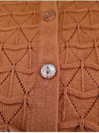 Janet & Joyce'i lühike ümmarguse kaelusega kampsun